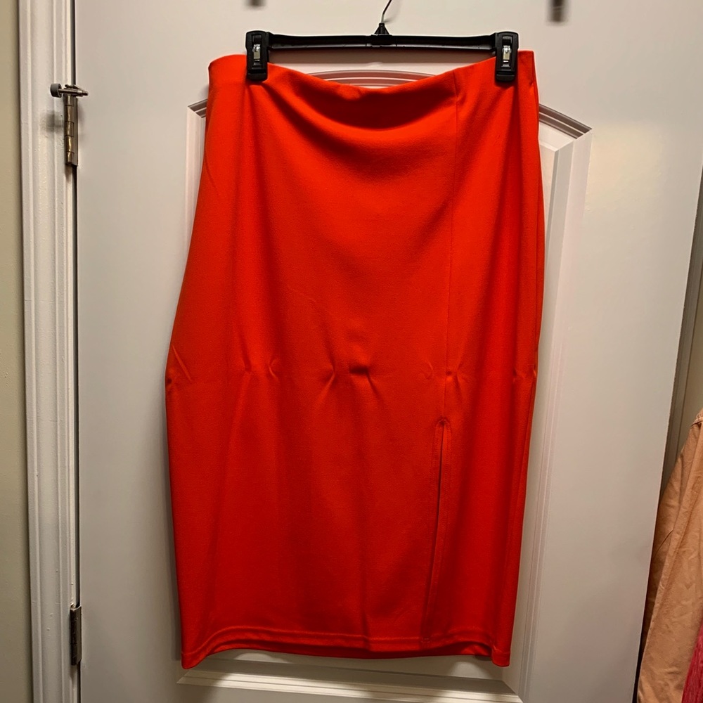 NWT Orange Ashley Stewart Skirt